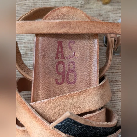 A.S.98 Labo strappy leather platform sandals size 41 - Picture 4 of 7